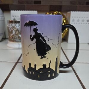 Mary Poppins Silhouette 3D Ceramic Coffee Mug, 16 oz, Disney World Parks